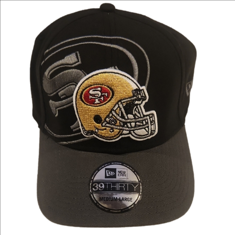 New Era SF 49ers Black and Gray 39THIRTY Cap